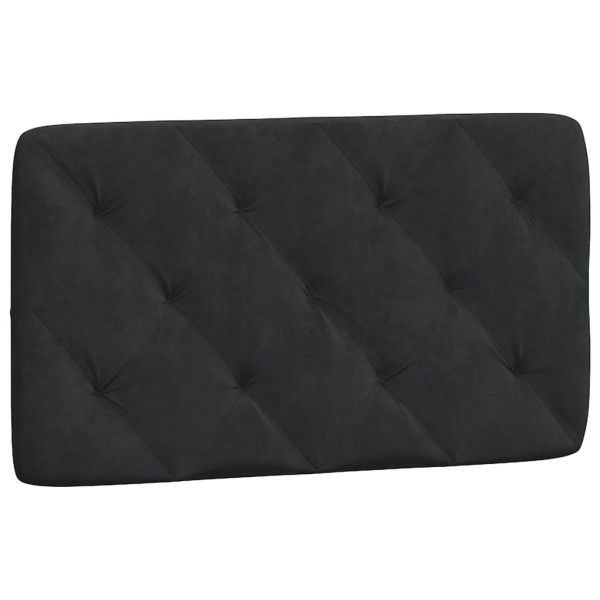 Cabecero de cama acolchado terciopelo negro 90 cm M 2