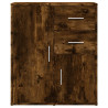 Aparador de madera de ingeniería roble ahumado 60x31x70 cm 5