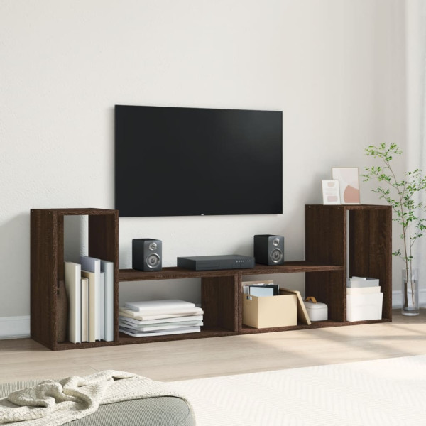 Muebles de TV 2 uds madera ingeniería roble marrón 75x30x50 cm M 3