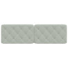 Cabecero de cama acolchado terciopelo gris claro 160 cm 5
