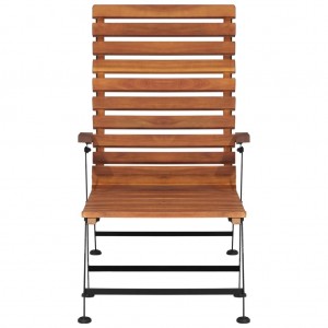 Espreguiçadeira de exterior madeira de acácia maciça H