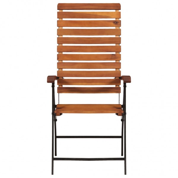 Cadeiras de jardim reclináveis 2 pcs madeira de acácia maciça M 3