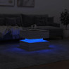 Mesa de centro com luzes LED 50x50x40 cm sonoma cinza-claro 5
