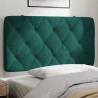 Cabecero de cama acolchado terciopelo verde oscuro 100 cm 1