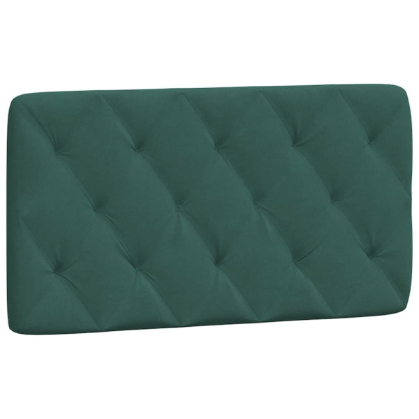 Cabecero de cama acolchado terciopelo verde oscuro 100 cm M 2