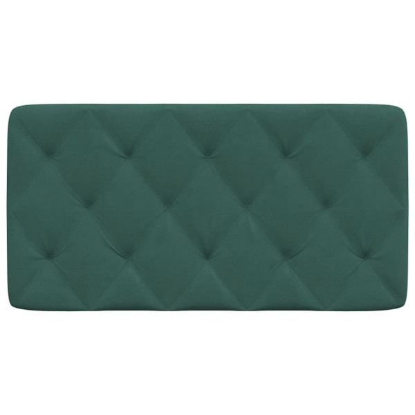 Cabecero de cama acolchado terciopelo verde oscuro 100 cm M 5