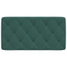 Cabecero de cama acolchado terciopelo verde oscuro 100 cm 5
