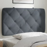 Cabecero de cama acolchado terciopelo gris oscuro 80 cm 1