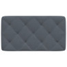 Cabecero de cama acolchado terciopelo gris oscuro 80 cm 5