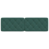 Cabecero de cama acolchado terciopelo verde oscuro 160 cm 5