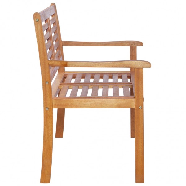 Banco de jardim 2 lugares 120 cm madeira de eucalipto maciça M 3