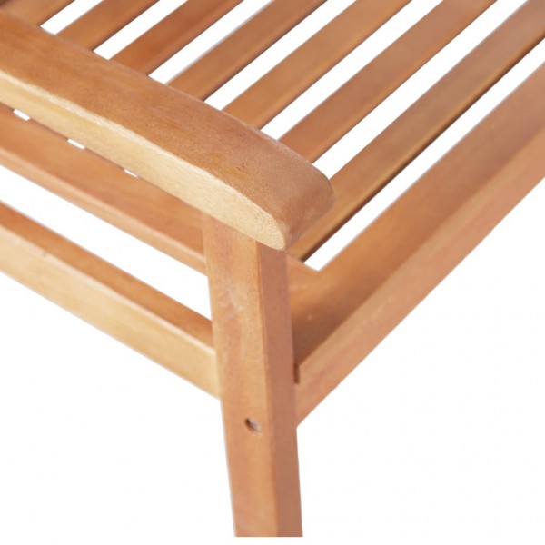 Banco de jardín 2 plazas 120 cm madera de eucalipto maciza M 4