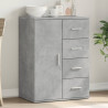 Aparador de madera de ingeniería gris hormigón 59x39x80 cm 1