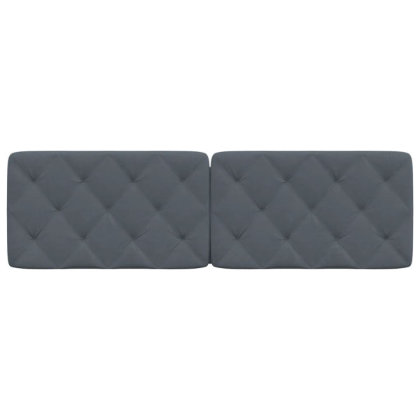 Almofadão de cabeceira 160 cm veludo cinzento-escuro M 5