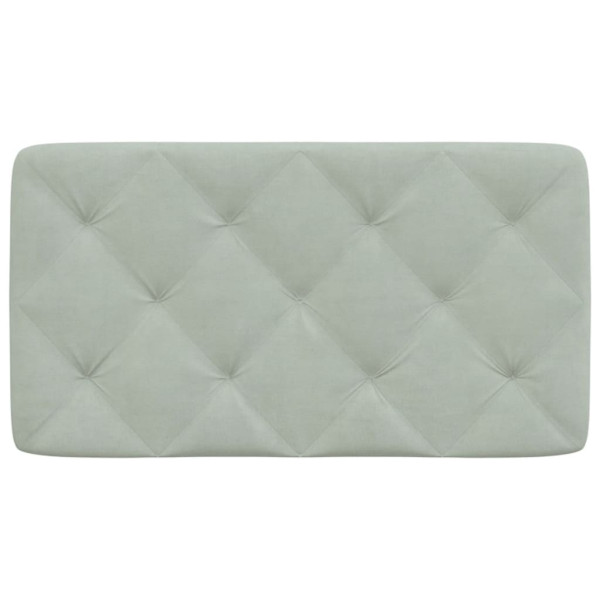 Almofadão de cabeceira 90 cm veludo cinzento-claro M 5