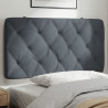 Cabecero de cama acolchado terciopelo gris oscuro 100 cm 1