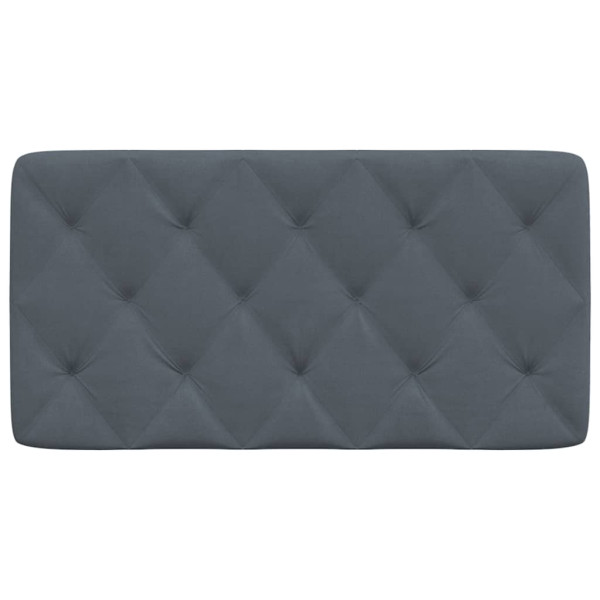 Cabecero de cama acolchado terciopelo gris oscuro 100 cm M 5