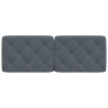 Cabecero de cama acolchado terciopelo gris oscuro 140 cm 5