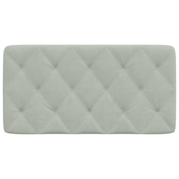 Almofadão de cabeceira 100 cm veludo cinzento-claro M 5