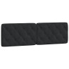 Cabecero de cama acolchado terciopelo negro 160 cm 2