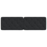 Cabecero de cama acolchado terciopelo negro 160 cm 5