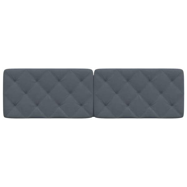 Almofadão de cabeceira 180 cm veludo cinzento-escuro M 5