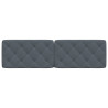 Cabecero de cama acolchado terciopelo gris oscuro 180 cm 5