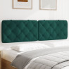 Cabecero de cama acolchado terciopelo verde oscuro 180 cm 1