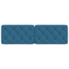 Cabecero de cama acolchado terciopelo azul 160 cm 5