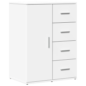 Aparador de madera de ingeniería blanco 59x39x80 cm H