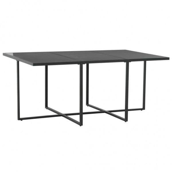 Set comedor de jardín 7 piezas y cojines ratán sintético negro M 5