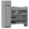 Zapatero madera de ingeniería gris Sonoma 100.5x28x100 cm 4