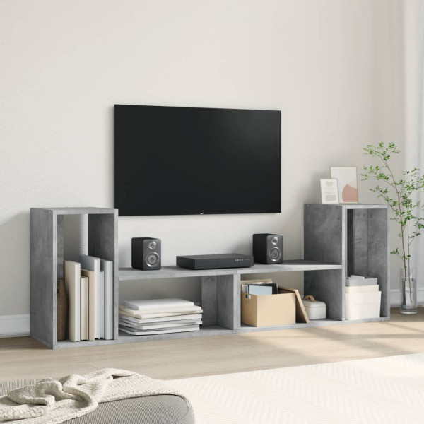 Muebles de TV 2 uds madera ingeniería gris hormigón 75x30x50 cm M 3