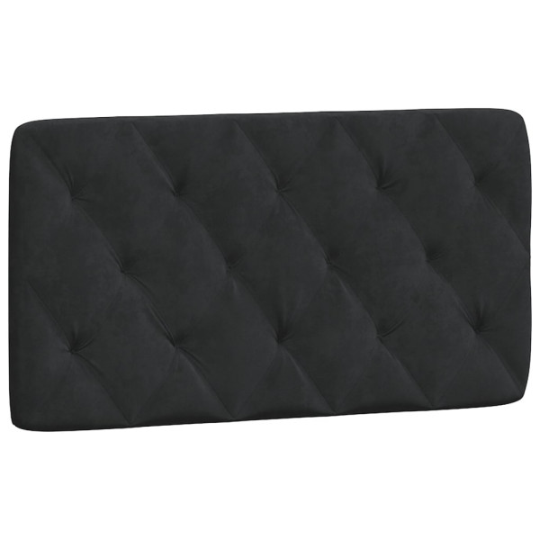 Cabecero de cama acolchado terciopelo negro 100 cm M 2