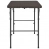 Mesa jardim dobrável 120x60x74cm PEAD castanho c/ aspeto vime 3