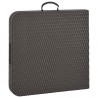 Mesa de jardín plegable HDPE marrón aspecto ratán 120x60x74 cm 5