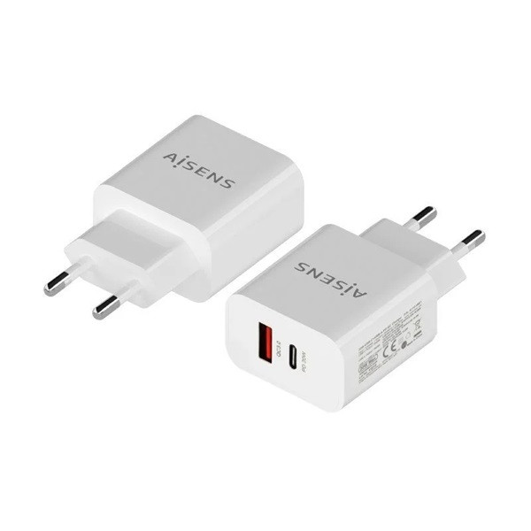 Cargador de pared aisens a110-0681/ 1xusb tipo-c/ 1xusb/ 20w M 3