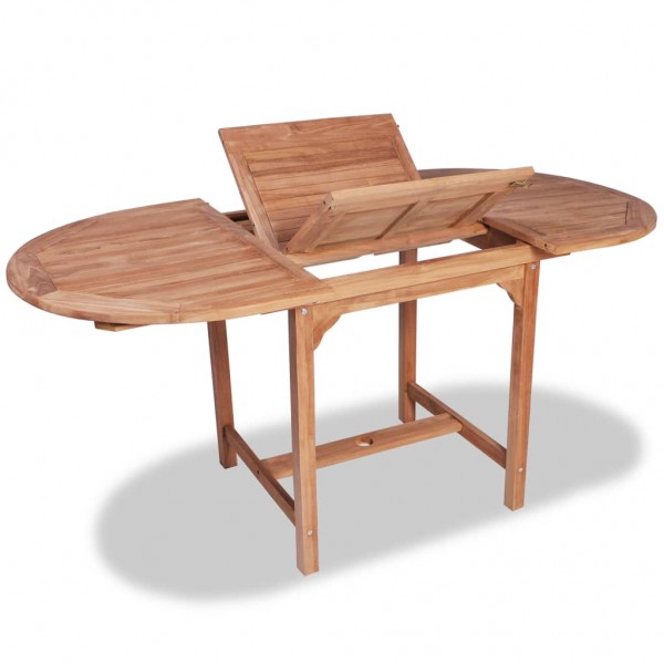 Set de comedor de jardín 7 piezas de madera maciza de teca M 3