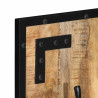 Perchero madera maciza de mango rugosa 35x8x110 cm 4