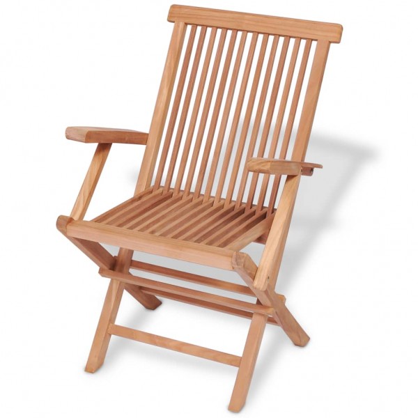 Set de comedor de jardín 7 piezas de madera maciza de teca M 5