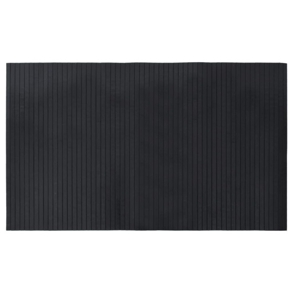 Alfombra rectangular bambú negro 60x100 cm M 2