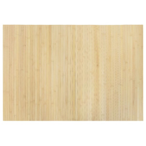 Tapete retangular 70x100 cm bambu cor natural clara H