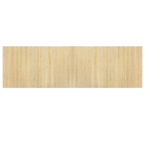 Alfombra rectangular bambú color natural claro 60x200 cm M 2