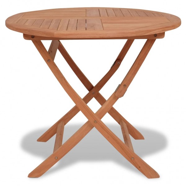 Mesa de jardín plegable madera de teca maciza 85x76 cm D