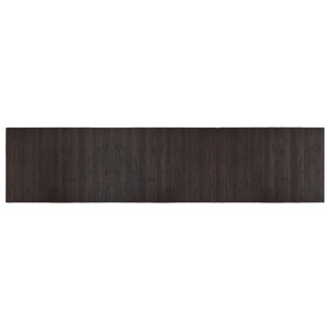 Alfombra rectangular bambú marrón oscuro 70x300 cm H