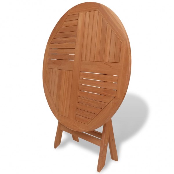Mesa de jardín plegable madera de teca maciza 85x76 cm M 3