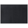 Alfombra rectangular bambú negro 70x100 cm 2