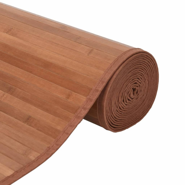 Tapete retangular 100x1000 cm bambu castanho M 4