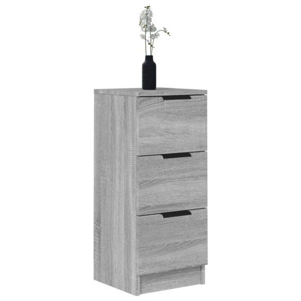 Aparadores 2 uds madera contrachapada gris Sonoma 30x30x70 cm M 4