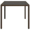 Mesa de jardín superficie de vidrio ratán PE marrón 150x90x75cm 5